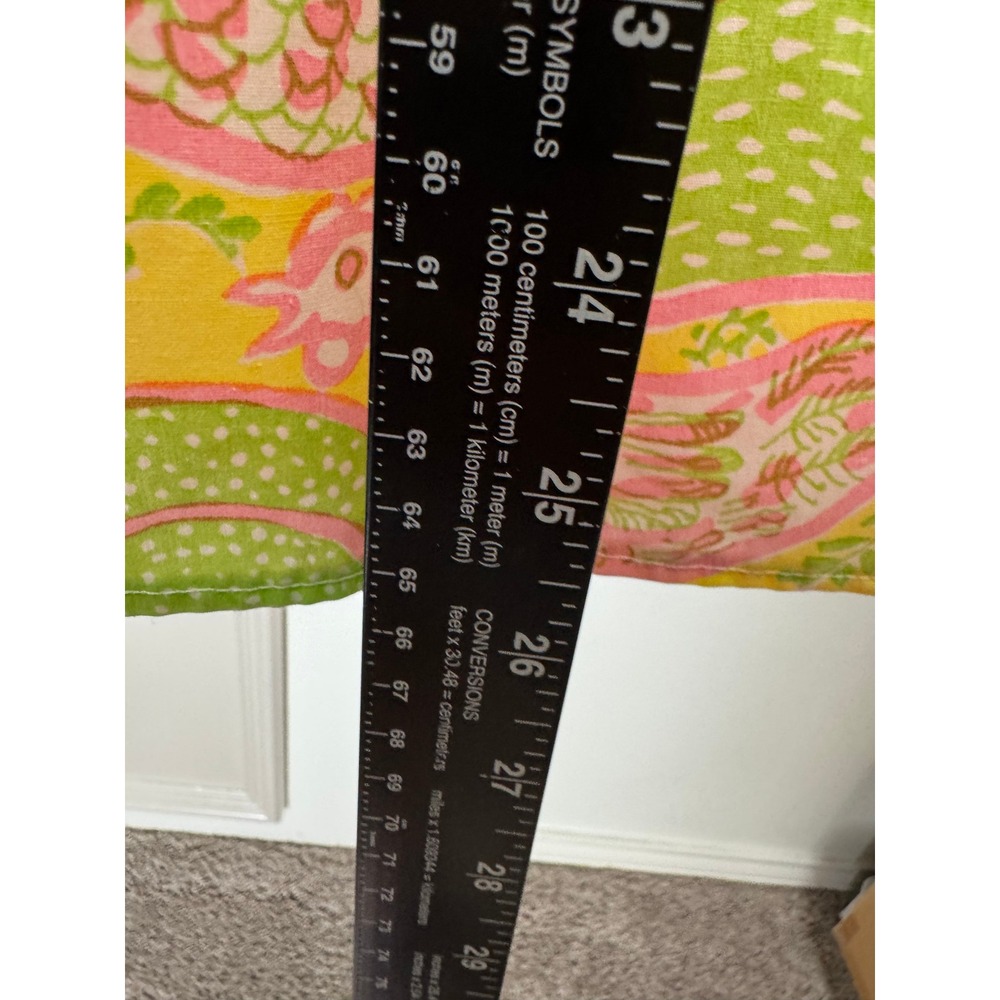 Lilly Pulitzer Shirt Women L Multicolor Devereux VTG Patchwork Floral Western - Picture 10 of 11